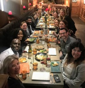 Groupon’s GREAT cohort members enjoying dinner together. 